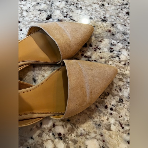 J.Crew Zoe d’Orsay Pointed Toe Nude Suede Flats Size 10 - Picture 6 of 8